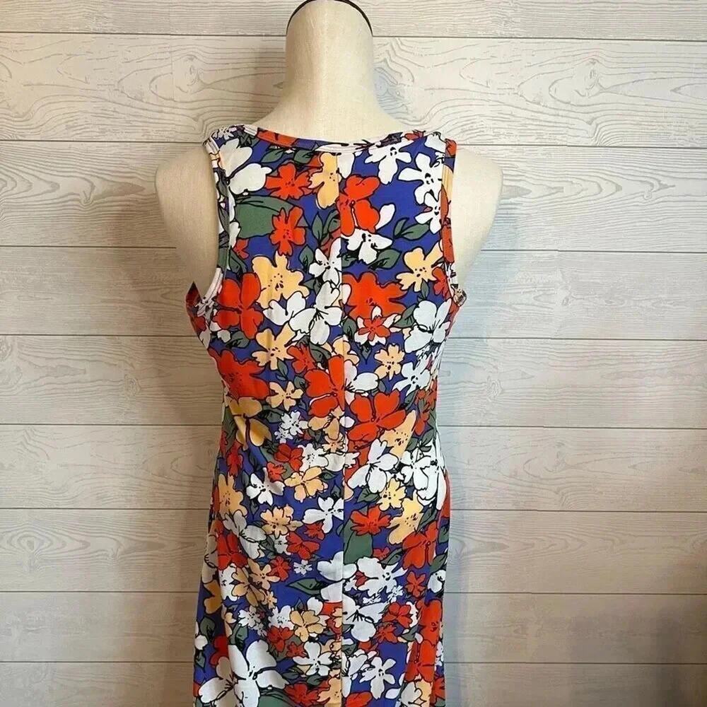 LulaRoe Dani Maxi Dress Large Floral Tank Sleeveless Long Red Purple XL Gorpcore - Picture 5 of 6
